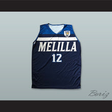 Load image into Gallery viewer, Darko Balaban 12 Club Melilla Baloncesto Navy Blue Basketball Jersey