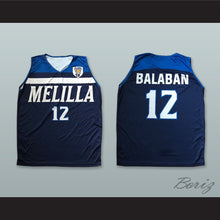 Load image into Gallery viewer, Darko Balaban 12 Club Melilla Baloncesto Navy Blue Basketball Jersey