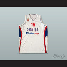 Load image into Gallery viewer, Darko Balaban 15 Serbia White Basketball Jersey