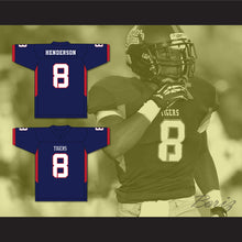 Load image into Gallery viewer, Darrell Henderson 8 South Panola High School Tigers Navy Blue Football Jersey 2