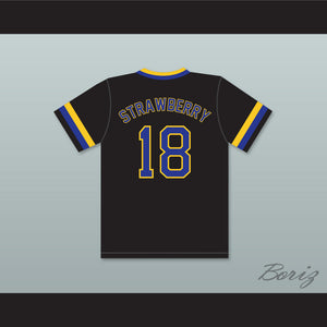 Darryl Strawberry 18 Crenshaw High School Cougars Black Baseball Jersey