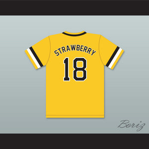 Darryl Strawberry 18 Crenshaw High School Cougars Yellow Baseball Jersey