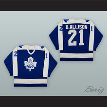 Load image into Gallery viewer, Dave Allison 21 Newmarket Saints Blue Hockey Jersey