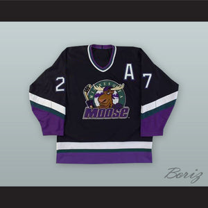 Dave Christian 27 Minnesota Moose Black Hockey Jersey