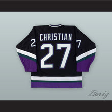 Load image into Gallery viewer, Dave Christian 27 Minnesota Moose Black Hockey Jersey