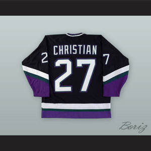 Dave Christian 27 Minnesota Moose Black Hockey Jersey