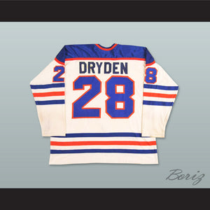 WHA 1978-79 Edmonton Oilers Dave Dryden 28 Home Hockey Jersey
