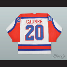 Load image into Gallery viewer, Dave Gagner 20 AHL New Haven Nighthawks White Hockey Jersey