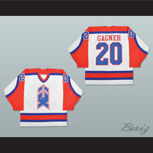 Load image into Gallery viewer, Dave Gagner 20 AHL New Haven Nighthawks White Hockey Jersey