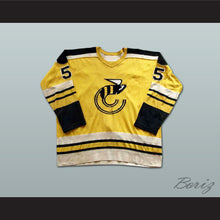 Load image into Gallery viewer, Dave Inkpen 5 WHA Cincinnati Stingers Yellow Hockey Jersey