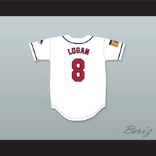 Load image into Gallery viewer, Dave Logan 8 Pioneers Home Baseball Jersey Hardball Sitcom