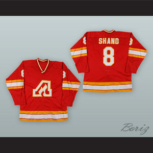 Dave Shand 8 Atlanta Flames Red Hockey Jersey