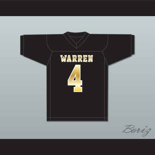 David Bell 4 Warren Central High School Warriors Black Football Jersey 2