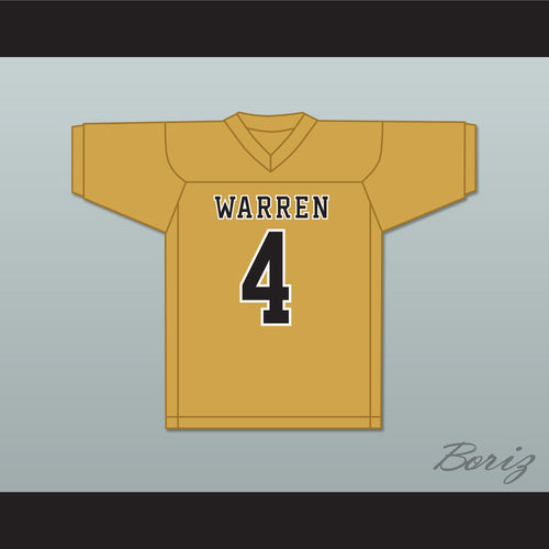 David Bell 4 Warren Central High School Warriors Old Gold Football Jersey 1