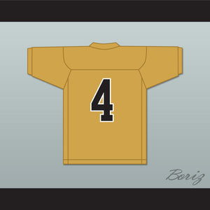 David Bell 4 Warren Central High School Warriors Old Gold Football Jersey 1