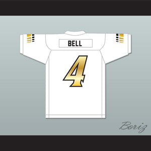 David Bell 4 Warren Central High School Warriors White Football Jersey 2