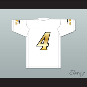 David Bell 4 Warren Central High School Warriors White Football Jersey 1