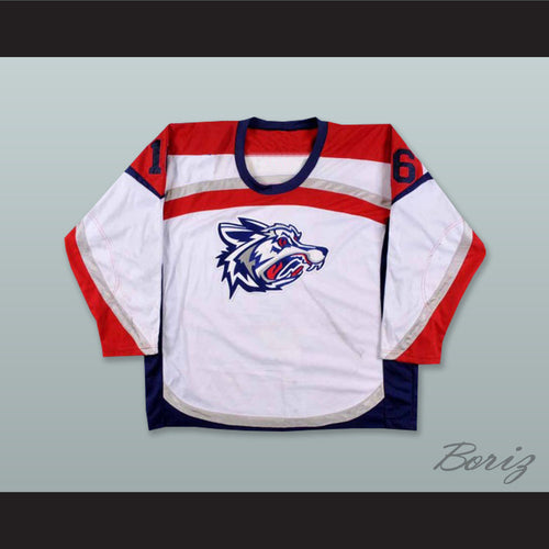 David Hymovitz 16 Elmira Jackals White Hockey Jersey