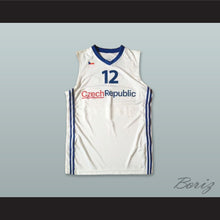 Load image into Gallery viewer, David Jelinek 12 Czech Republic White Basketball Jersey