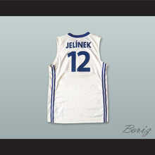 Load image into Gallery viewer, David Jelinek 12 Czech Republic White Basketball Jersey