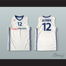 Load image into Gallery viewer, David Jelinek 12 Czech Republic White Basketball Jersey