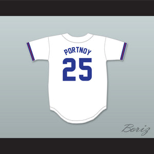 David Portnoy 25 Swampscott High School White Baseball Jersey