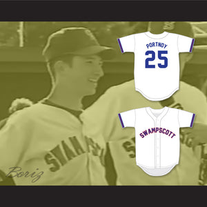 David Portnoy 25 Swampscott High School White Baseball Jersey