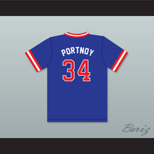 Load image into Gallery viewer, David Portnoy 34 Swampscott High School Blue Baseball Jersey