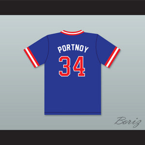 David Portnoy 34 Swampscott High School Blue Baseball Jersey