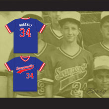 Load image into Gallery viewer, David Portnoy 34 Swampscott High School Blue Baseball Jersey