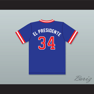 El Presidente 34 Swampscott High School Blue Baseball Jersey