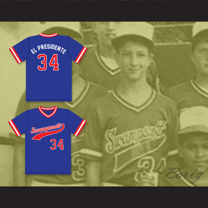 El Presidente 34 Swampscott High School Blue Baseball Jersey