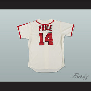 David Price 14 Tampa Smokers White Baseball Jersey