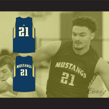 Load image into Gallery viewer, David Roddy 21 Breck School Mustangs Navy Blue Basketball Jersey 1
