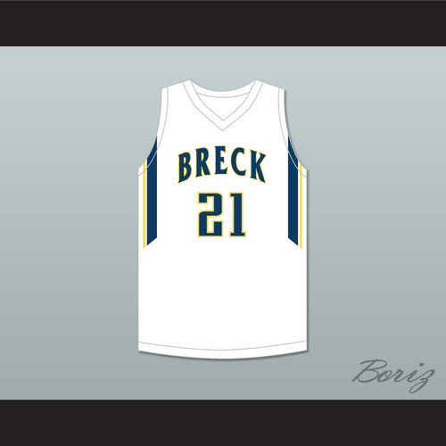 David Roddy 21 Breck School Mustangs White Basketball Jersey 2