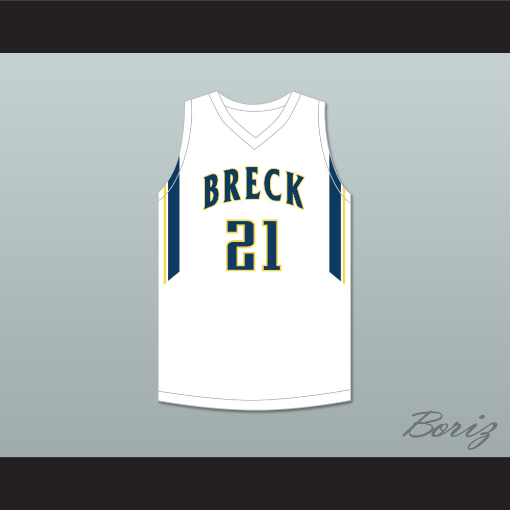 David Roddy 21 Breck School Mustangs White Basketball Jersey 2