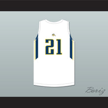 Load image into Gallery viewer, David Roddy 21 Breck School Mustangs White Basketball Jersey 1