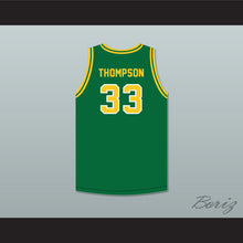 Load image into Gallery viewer, David Thompson 33 Crest High School Chargers Green Basketball Jersey 1