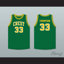 Load image into Gallery viewer, David Thompson 33 Crest High School Chargers Green Basketball Jersey 1