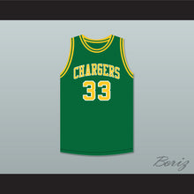 Load image into Gallery viewer, David Thompson 33 Crest High School Chargers Green Basketball Jersey 2