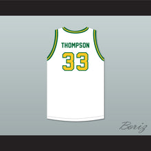 Load image into Gallery viewer, David Thompson 33 Crest High School Chargers White Basketball Jersey 1