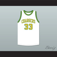 Load image into Gallery viewer, David Thompson 33 Crest High School Chargers White Basketball Jersey 2
