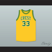 Load image into Gallery viewer, David Thompson 33 Crest High School Chargers Yellow Gold Basketball Jersey 1