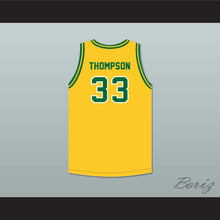 Load image into Gallery viewer, David Thompson 33 Crest High School Chargers Yellow Gold Basketball Jersey 1