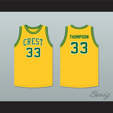 Load image into Gallery viewer, David Thompson 33 Crest High School Chargers Yellow Gold Basketball Jersey 1