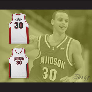 Stephen Curry 30 Davidson Wildcats White Basketball Jersey