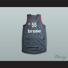 Load image into Gallery viewer, Dawan Robinson 55 Brose Bamberg Germany Dark Gray Basketball Jersey