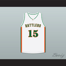 Load image into Gallery viewer, DeMarcus &#39;Boogie&#39; Cousins 15 LeFlore High School Rattlers White Basketball Jersey