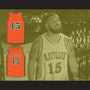 DeMarcus Cousins 15 LeFlore High School Rattlers Orange Basketball Jersey
