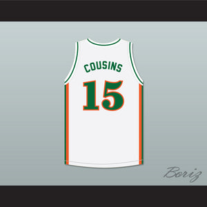 DeMarcus Cousins 15 LeFlore High School Rattlers White Basketball Jersey Drake- In My Feelings